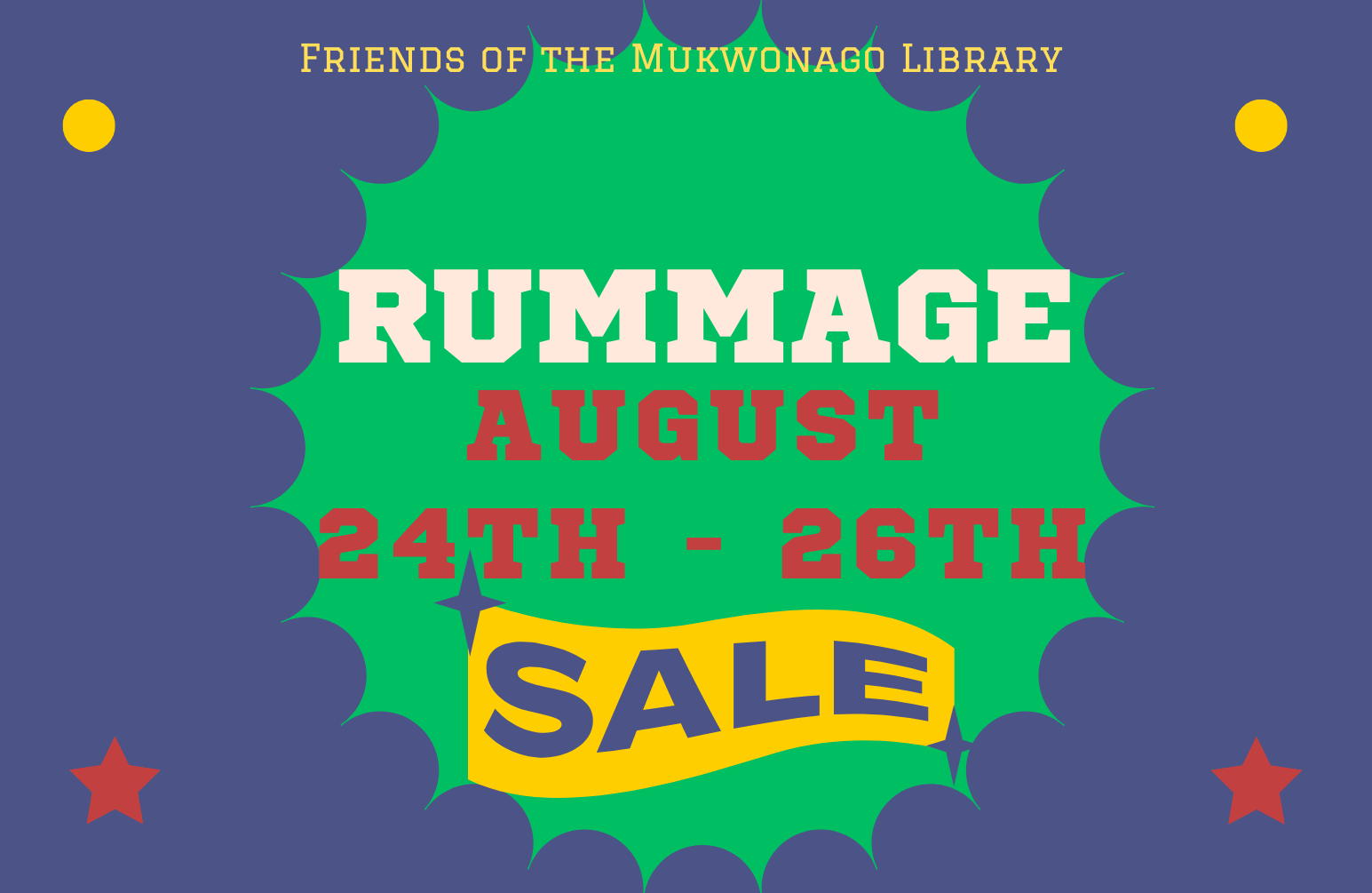 Rummage Sale August 24 through 26