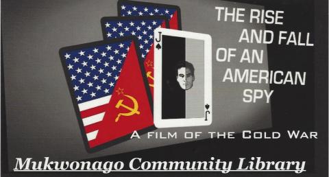 American and CCCP flag with a playing card and movie title