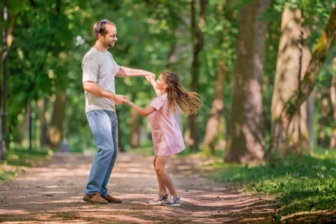 Father daughter dancing