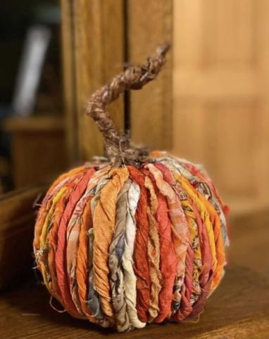 twisted fabric pumpkin