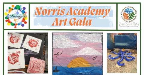 Norris Academcy Art Gala poster
