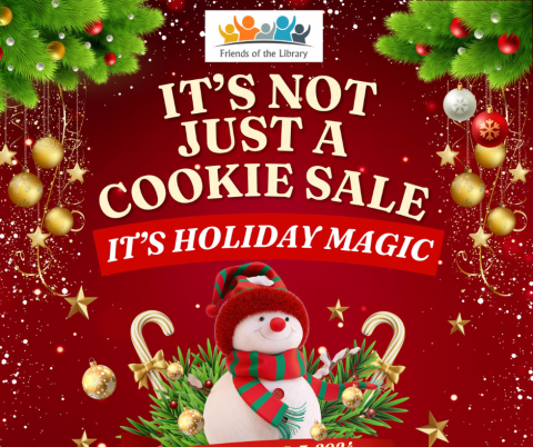 Friends of the Library Holiday Boutique & Cookie Sale December 7 from 9:00 am to 4:00 pm