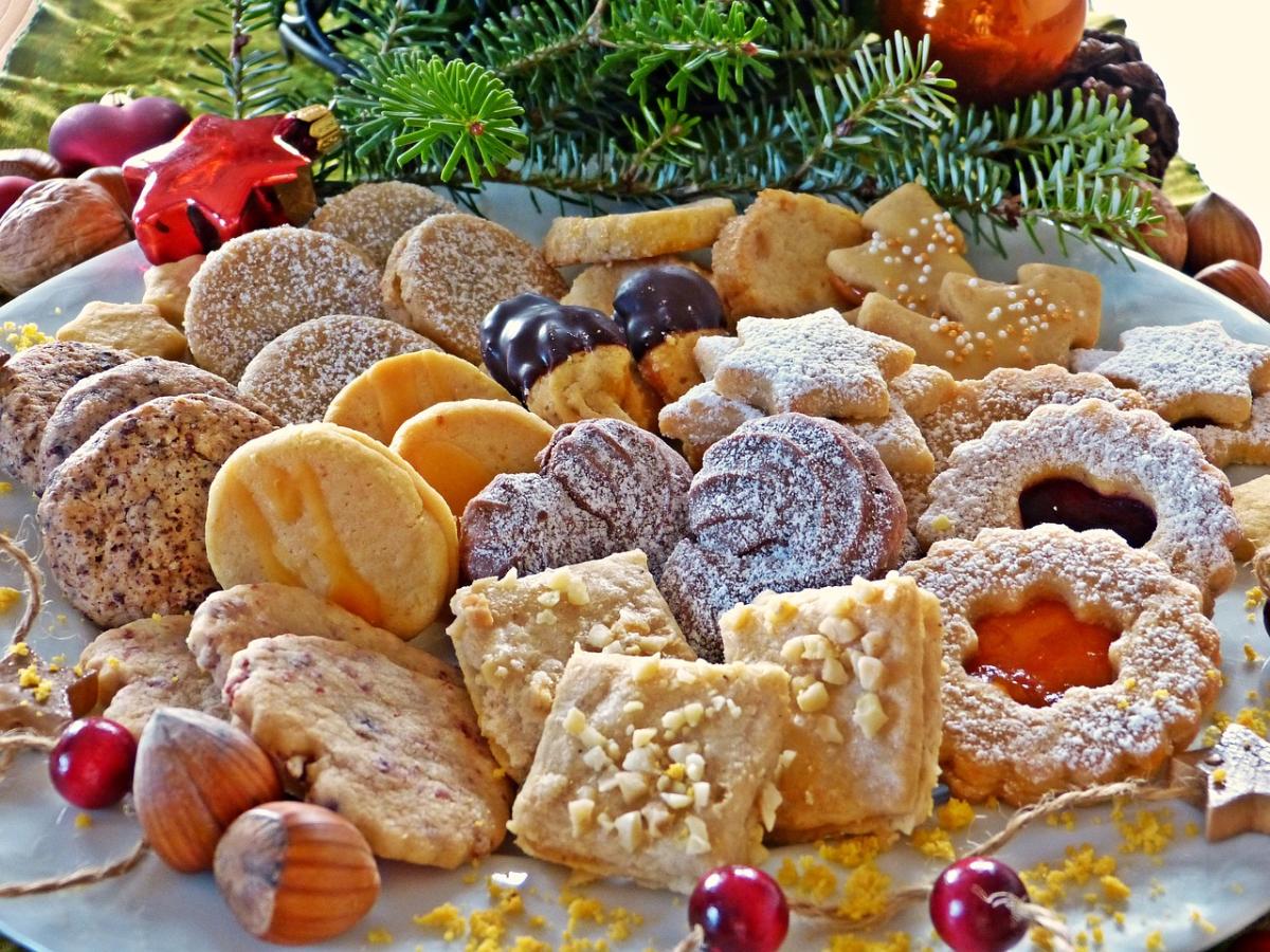 Plate of holiday cookies