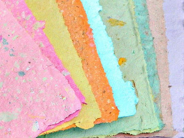 handmade paper sheets