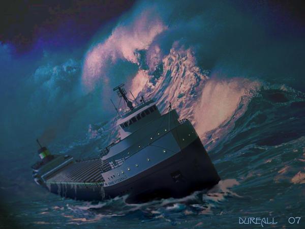 Painting of the Edmund Fitzgerald