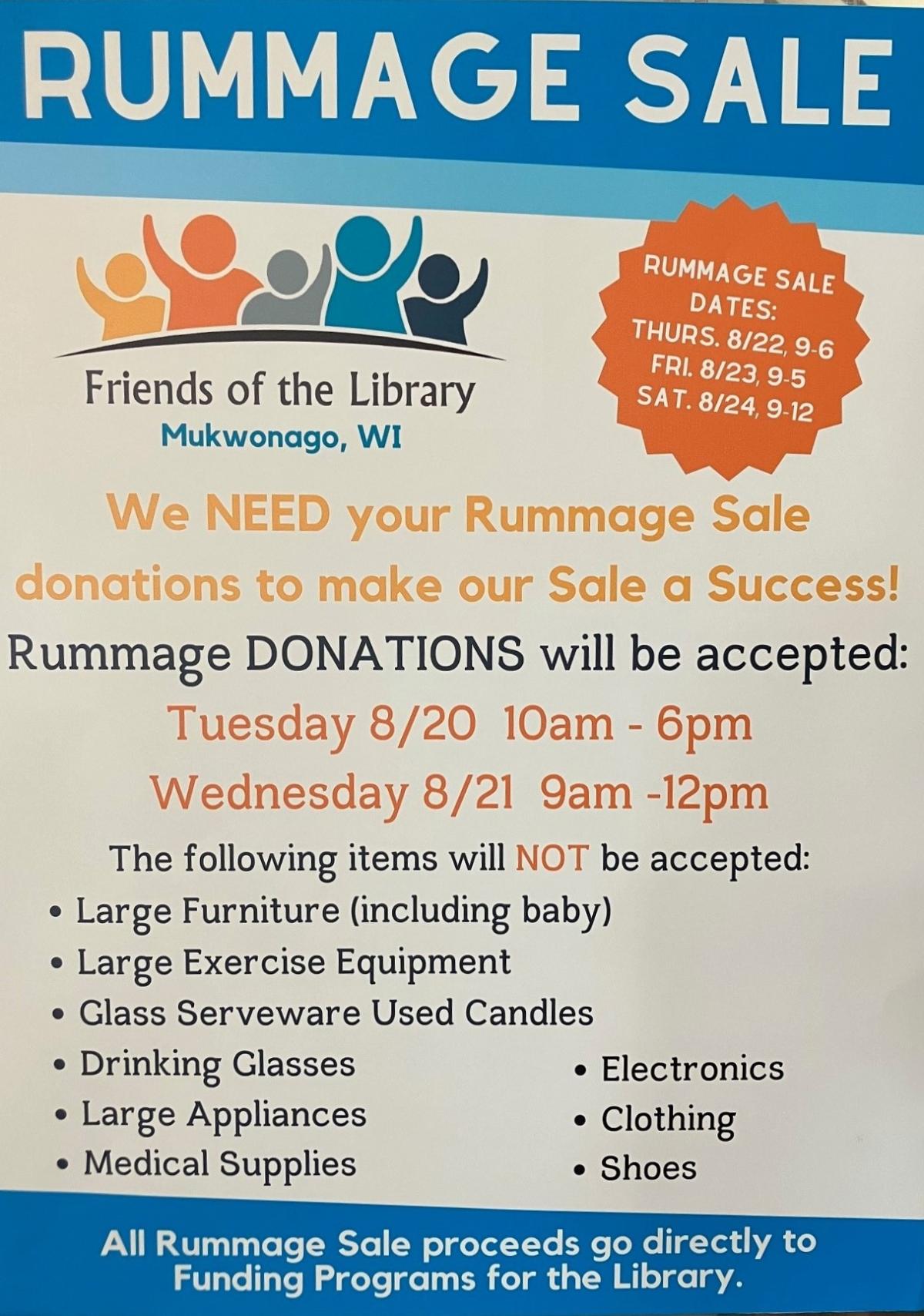 Rummage sale donation guide