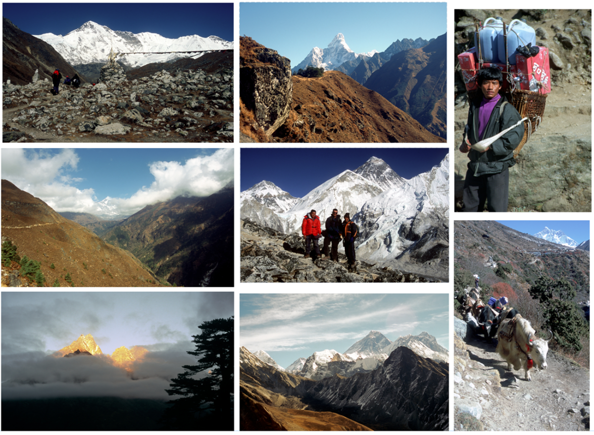 Photo collage of Mt. Everest